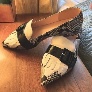 Jcrew Snake Kiltie Loafer